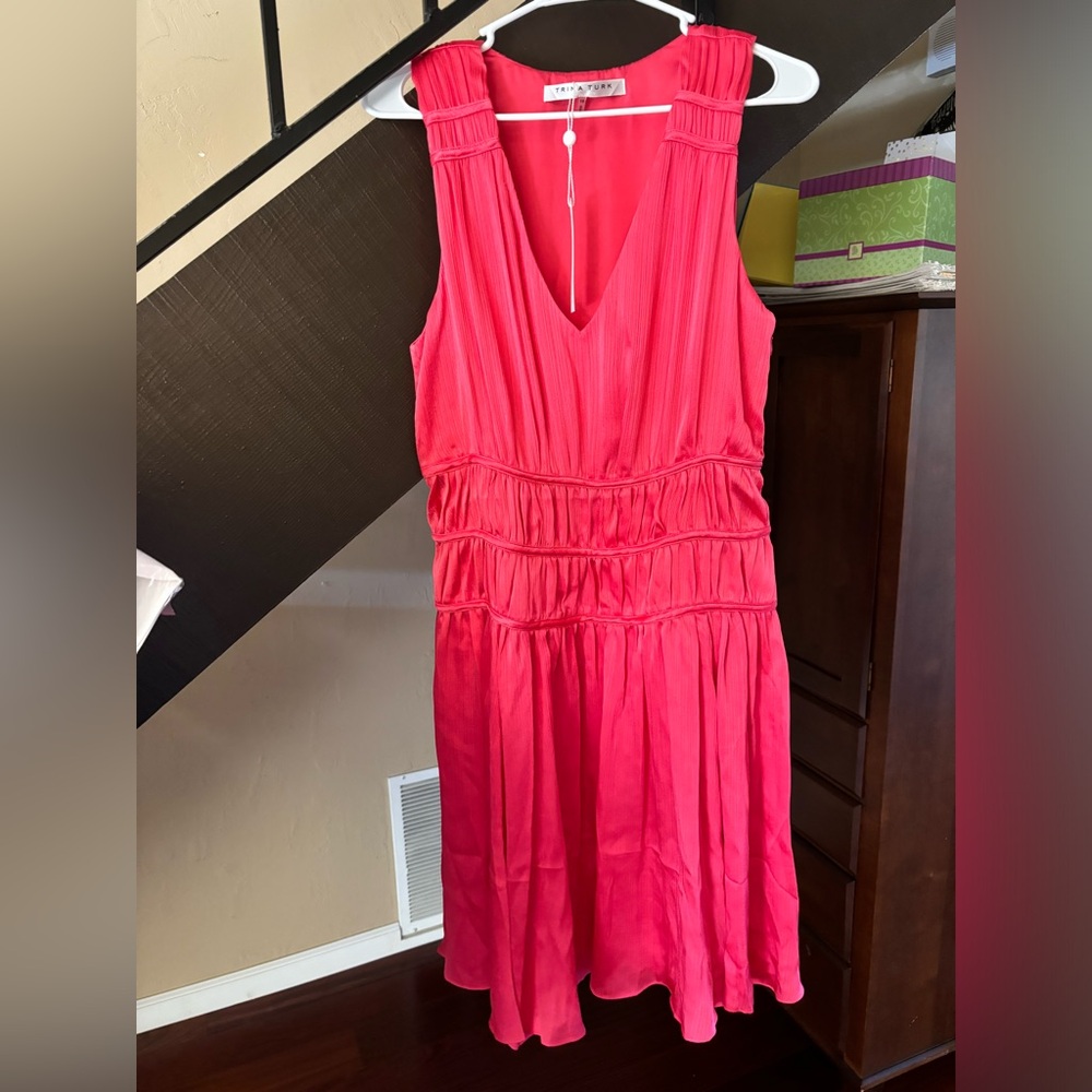 Trina Turk hot pink sleeveless dress. Never worn. Brand new.